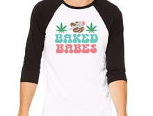 Load image into Gallery viewer, Baked Babes Baseball T Apparel Design
