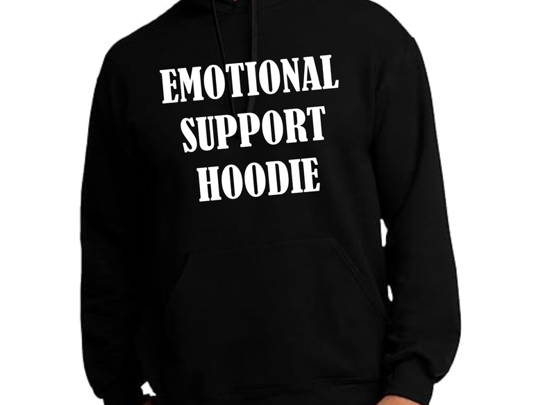 Emotional Support Apparel Hoodie Design - Multiple Colors - Plus Size Available