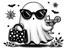 Load image into Gallery viewer, Black and White Halloween Design
