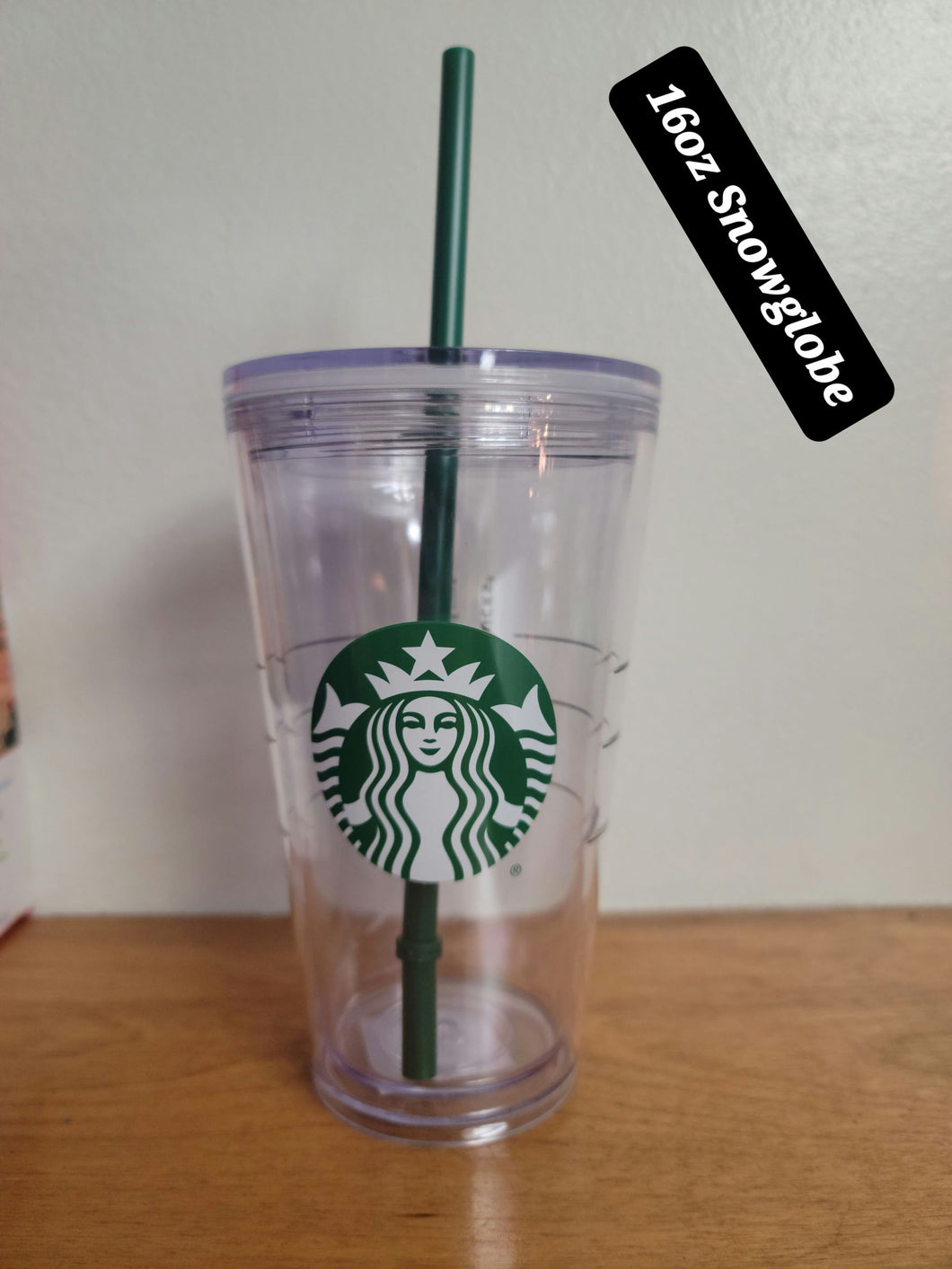 Custom 16oz Starbucks Snow Globe Tumbler