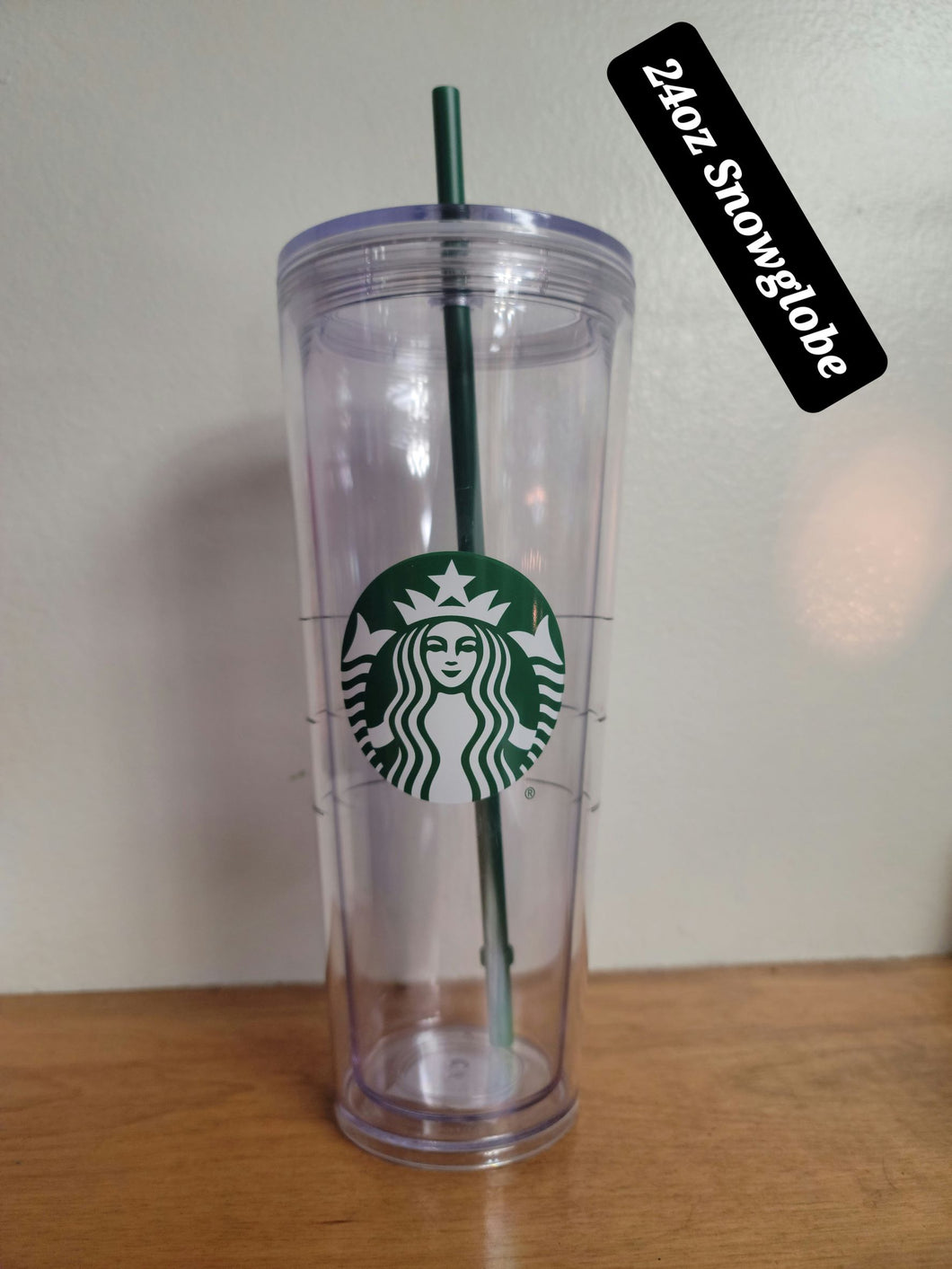 Custom 24oz Starbucks Snow Globe Tumbler